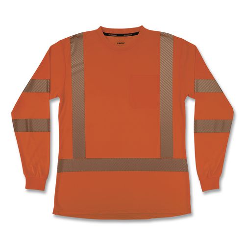 Glowear 8387 Class 3 Women's Performance Hi-vis Long Sleeve T-shirt, 2x-large, Orange