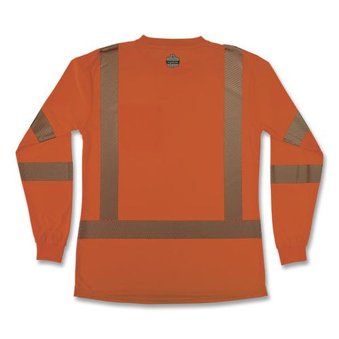 Glowear 8387 Class 3 Women's Performance Hi-vis Long Sleeve T-shirt, 2x-large, Orange