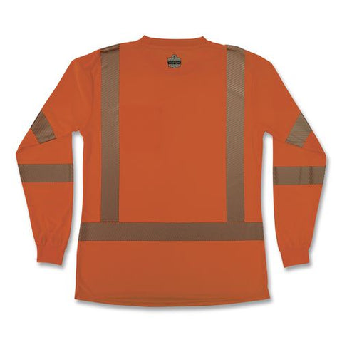 Glowear 8387 Class 3 Women's Performance Hi-vis Long Sleeve T-shirt, 3x-large, Orange