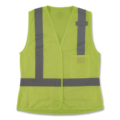Glowear 8210hlw-s Class 2 Women's Hi-vis Vest With Hook-and-loop, Polyester, Large, Lime