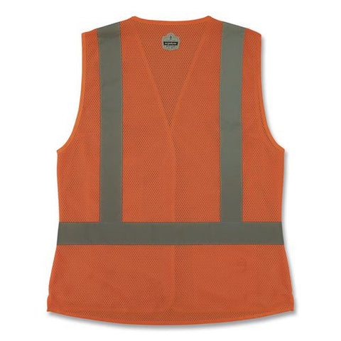 Glowear 8210hlw-s Class 2 Women's Hi-vis Vest With Hook-and-loop, Polyester, Medium, Orange