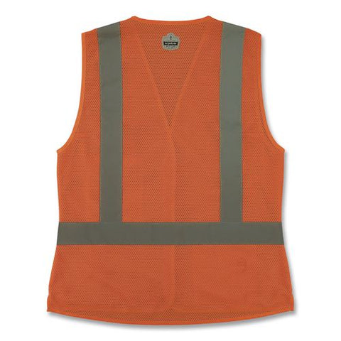 Glowear 8210hlw-s Class 2 Women's Hi-vis Vest With Hook-and-loop, Polyester, X-large, Orange