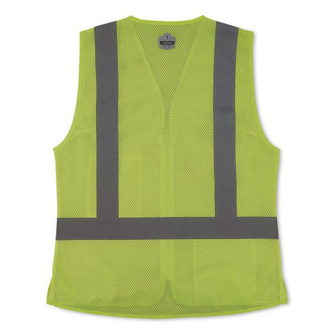 Glowear 8210zw-s Class 2 Women's Hi-vis Vest With Zipper, Polyester, Medium, Lime