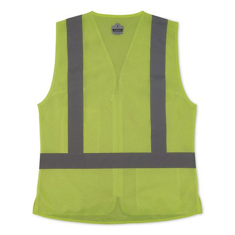 Glowear 8210zw-s Class 2 Women's Hi-vis Vest With Zipper, Polyester, X-large, Lime