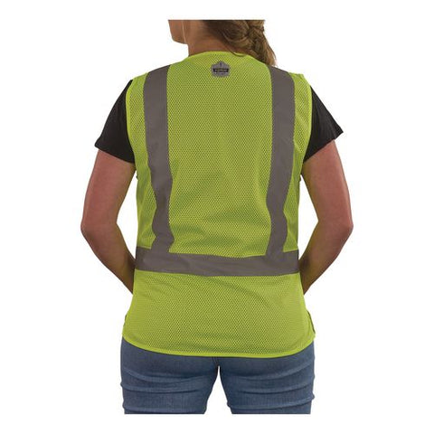 Glowear 8210zw-s Class 2 Women's Hi-vis Vest With Zipper, Polyester, 2x-large, Lime