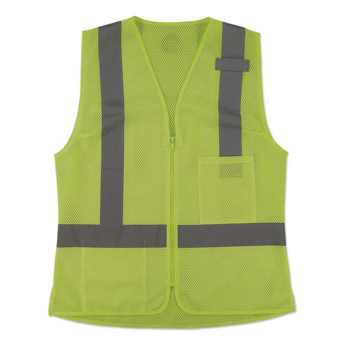 Glowear 8210zw-s Class 2 Women's Hi-vis Vest With Zipper, Polyester, 3x-large, Lime