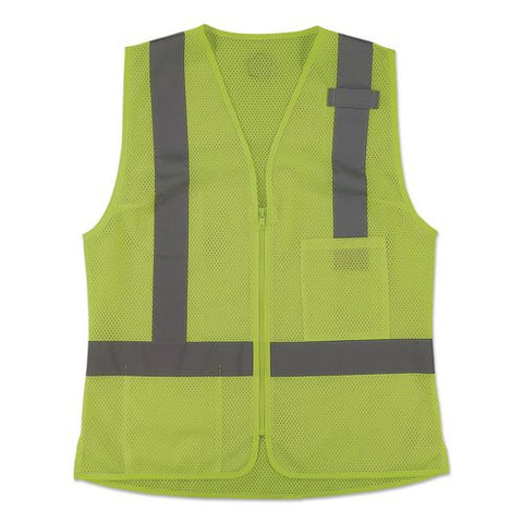 Glowear 8210zw-s Class 2 Women's Hi-vis Vest With Zipper, Polyester, 3x-large, Lime