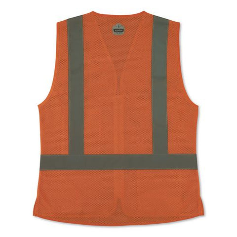 Glowear 8210zw-s Class 2 Women's Hi-vis Vest With Zipper, Polyester, Small, Orange