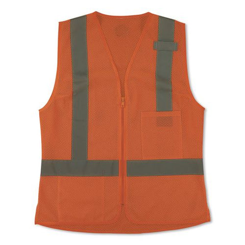 Glowear 8210zw-s Class 2 Women's Hi-vis Vest With Zipper, Polyester, Small, Orange