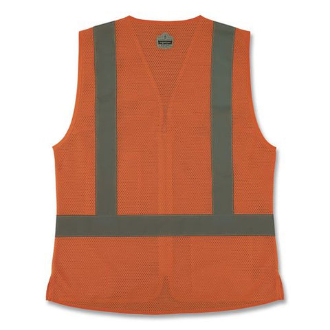 Glowear 8210zw-s Class 2 Women's Hi-vis Vest With Zipper, Polyester, Large, Orange