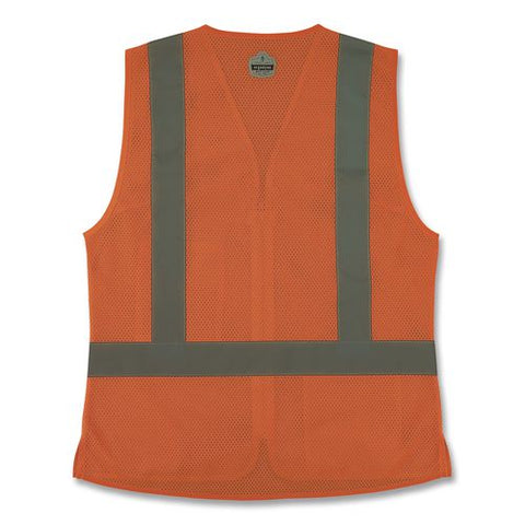 Glowear 8210zw-s Class 2 Women's Hi-vis Vest With Zipper, Polyester, X-large, Orange