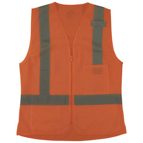 Glowear 8210zw-s Class 2 Women's Hi-vis Vest With Zipper, Polyester, X-large, Orange