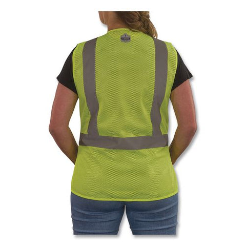 Glowear 8215baw-s Class 2 Women's Hi-vis Breakaway Vest With Hook-and-loop, Polyester, Small, Lime