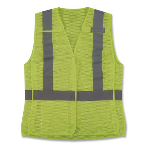 Glowear 8215baw-s Class 2 Women's Hi-vis Breakaway Vest With Hook-and-loop, Polyester, Small, Lime