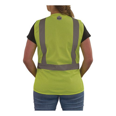 Glowear 8215baw-s Class 2 Women's Hi-vis Breakaway Vest With Hook-and-loop, Polyester, Large, Lime
