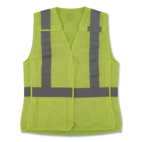 Glowear 8215baw-s Class 2 Women's Hi-vis Breakaway Vest With Hook-and-loop, Polyester, Large, Lime