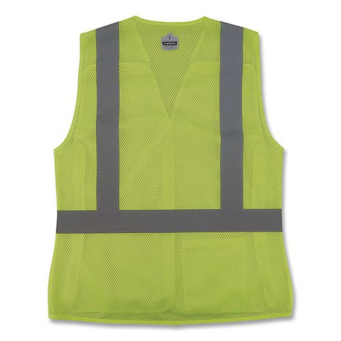 Glowear 8215baw-s Class 2 Women's Hi-vis Breakaway Vest With Hook-and-loop, Polyester, 3x-large, Lime