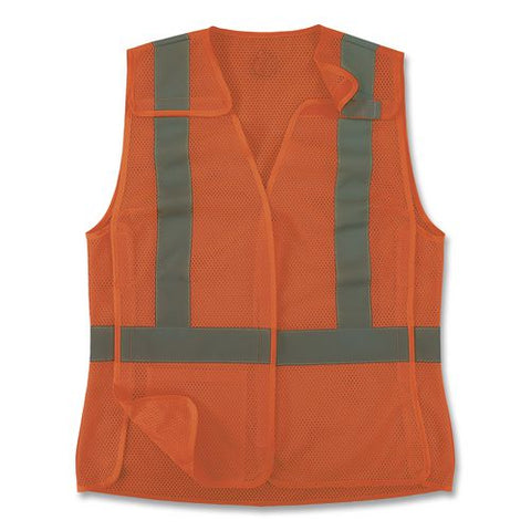 Glowear 8215baw-s Class 2 Women's Hi-vis Breakaway Vest With Hook-and-loop, Polyester, Medium, Orange