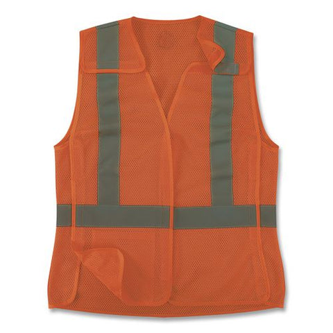 Glowear 8215baw-s Class 2 Women's Hi-vis Breakaway Vest With Hook-and-loop, Polyester, 2x-large, Orange