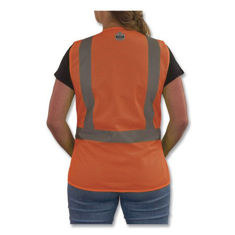 Glowear 8215baw-s Class 2 Women's Hi-vis Breakaway Vest With Hook-and-loop, Polyester, 3x-large, Orange