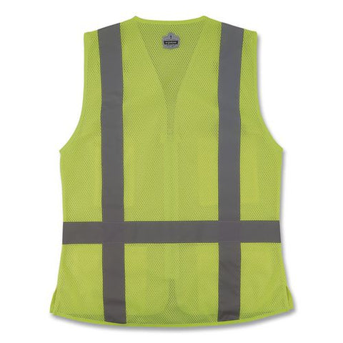 Glowear 8247zw-s Class 2 Women's Hi-vis Surveyor Vest With Zipper, Polyester, Large, Lime