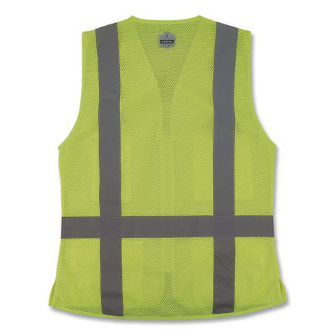 Glowear 8247zw-s Class 2 Women's Hi-vis Surveyor Vest With Zipper, Polyester, X-large, Lime
