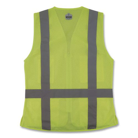 Glowear 8247zw-s Class 2 Women's Hi-vis Surveyor Vest With Zipper, Polyester, 2x-large, Lime