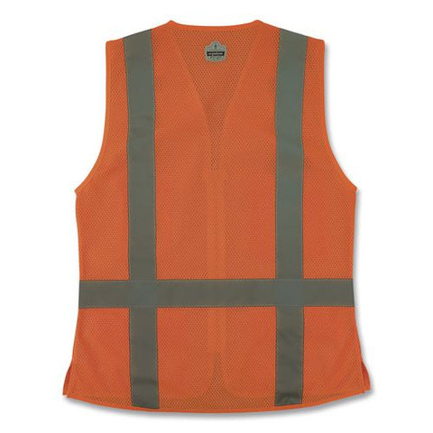 Glowear 8247zw-s Class 2 Women's Hi-vis Surveyor Vest With Zipper, Polyester, Small, Orange