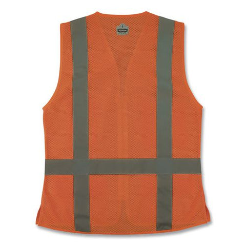 Glowear 8247zw-s Class 2 Women's Hi-vis Surveyor Vest With Zipper, Polyester, Medium, Orange