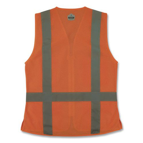 Glowear 8247zw-s Class 2 Women's Hi-vis Surveyor Vest With Zipper, Polyester, Large, Orange