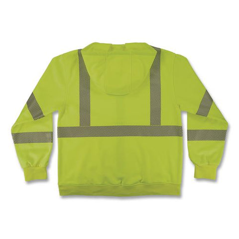 Glowear 8305w Class 3 Women's Performance Hi-vis Hooded Zip-up Sweatshirt, 2x-large, Lime