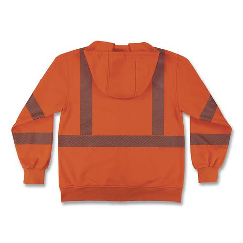Glowear 8305w Class 3 Women's Performance Hi-vis Hooded Zip-up Sweatshirt, 2x-large, Orange