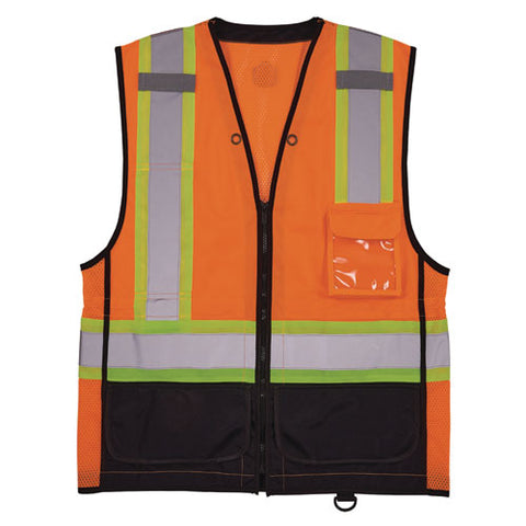 Glowear 8251hdz Class 2 Two-tone Hi-vis Safety Vest, 2x-large To 3x-large, Orange