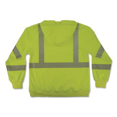 Glowear 8304w Class 3 Women's Performance Hi-vis Hooded Sweatshirt, Small, Lime