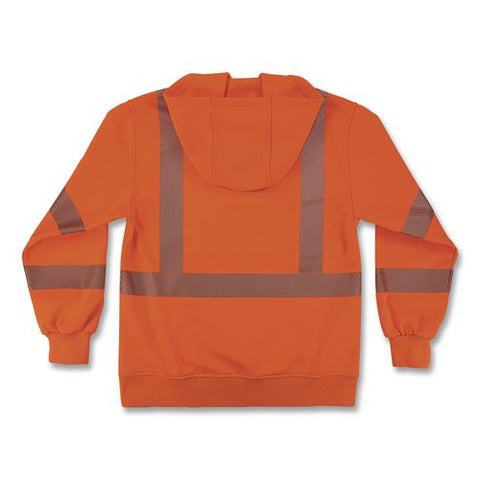 Glowear 8304w Class 3 Women's Performance Hi-vis Hooded Sweatshirt, Small, Orange