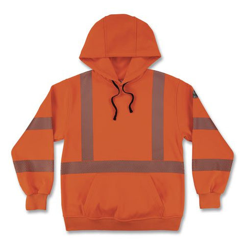 Glowear 8304w Class 3 Women's Performance Hi-vis Hooded Sweatshirt, Small, Orange