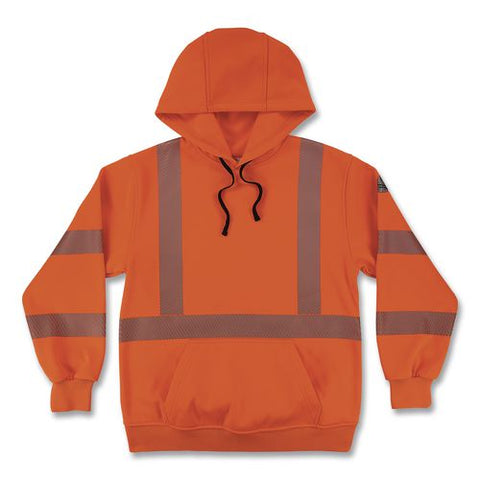 Glowear 8304w Class 3 Women's Performance Hi-vis Hooded Sweatshirt, Large, Orange