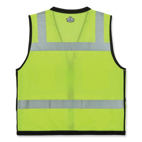 Glowear 8253hdz Class 2 Heavy-duty Mesh Surveyors Vest, Polyester, Small/medium, Lime