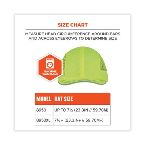 Skullerz 8950 Bump Cap Hat, Micro Brim, Lime