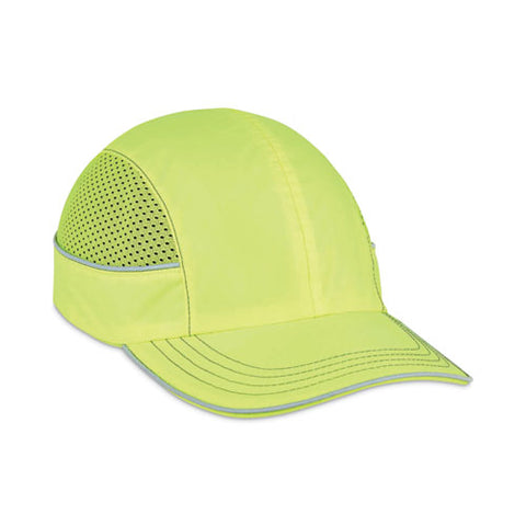 Skullerz 8950 Bump Cap Hat, Long Brim, Lime