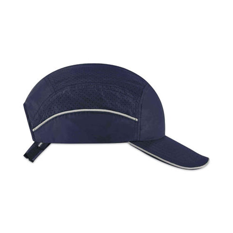 Skullerz 8955 Lightweight Bump Cap Hat, Long Brim, Navy