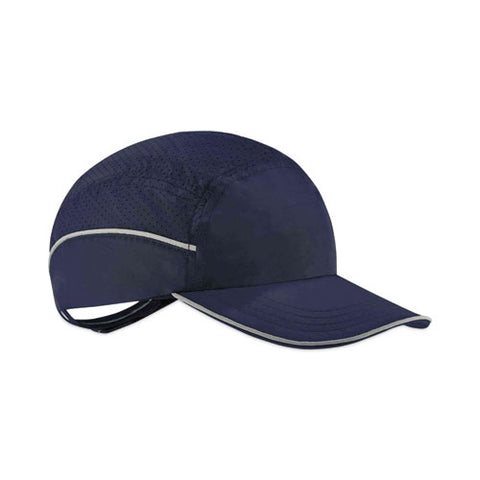 Skullerz 8955 Lightweight Bump Cap Hat, Long Brim, Navy