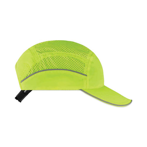 Skullerz 8955 Lightweight Bump Cap Hat, Long Brim, Lime