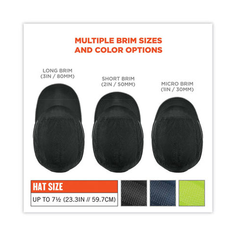 Skullerz 8955 Lightweight Bump Cap Hat, Micro Brom, Black