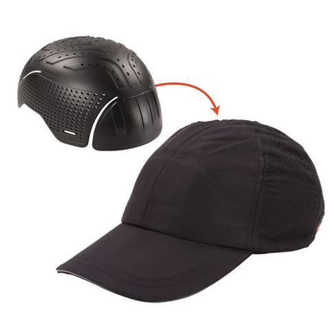 Skullerz 8947 Lightweight Baseball Hat And Bump Cap Insert, X-small/small, Black