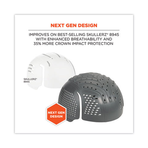 Skullerz 8945f(x) Universal Bump Cap Insert - Extra Venting, Charcoal