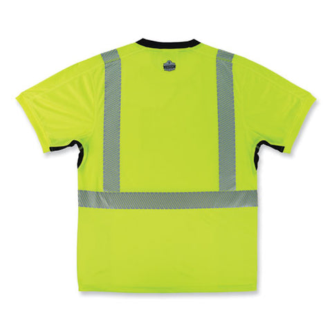 Glowear 8283bk Class 2 Lightweight Performance Hi-vis T-shirt, Polyester, 4x-large, Lime