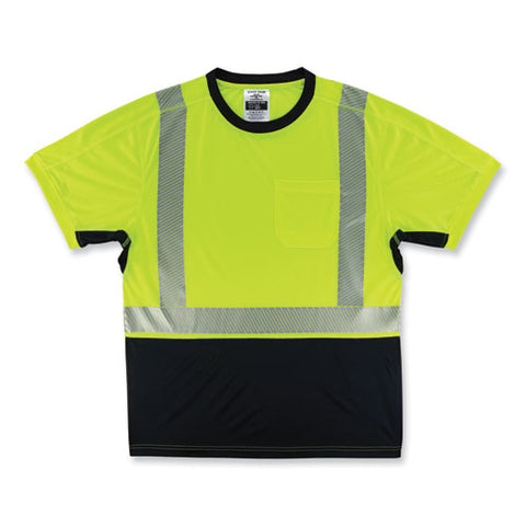 Glowear 8283bk Class 2 Lightweight Performance Hi-vis T-shirt, Polyester, 4x-large, Lime