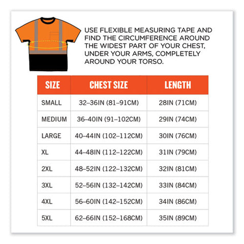 Glowear 8283bk Class 2 Lightweight Performance Hi-vis T-shirt, Polyester, 2x-large, Orange