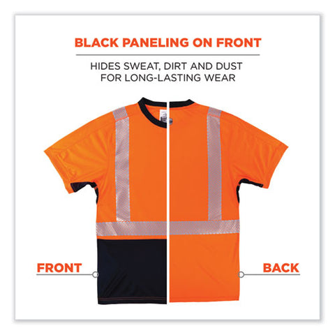 Glowear 8283bk Class 2 Lightweight Performance Hi-vis T-shirt, Polyester, 4x-large, Orange